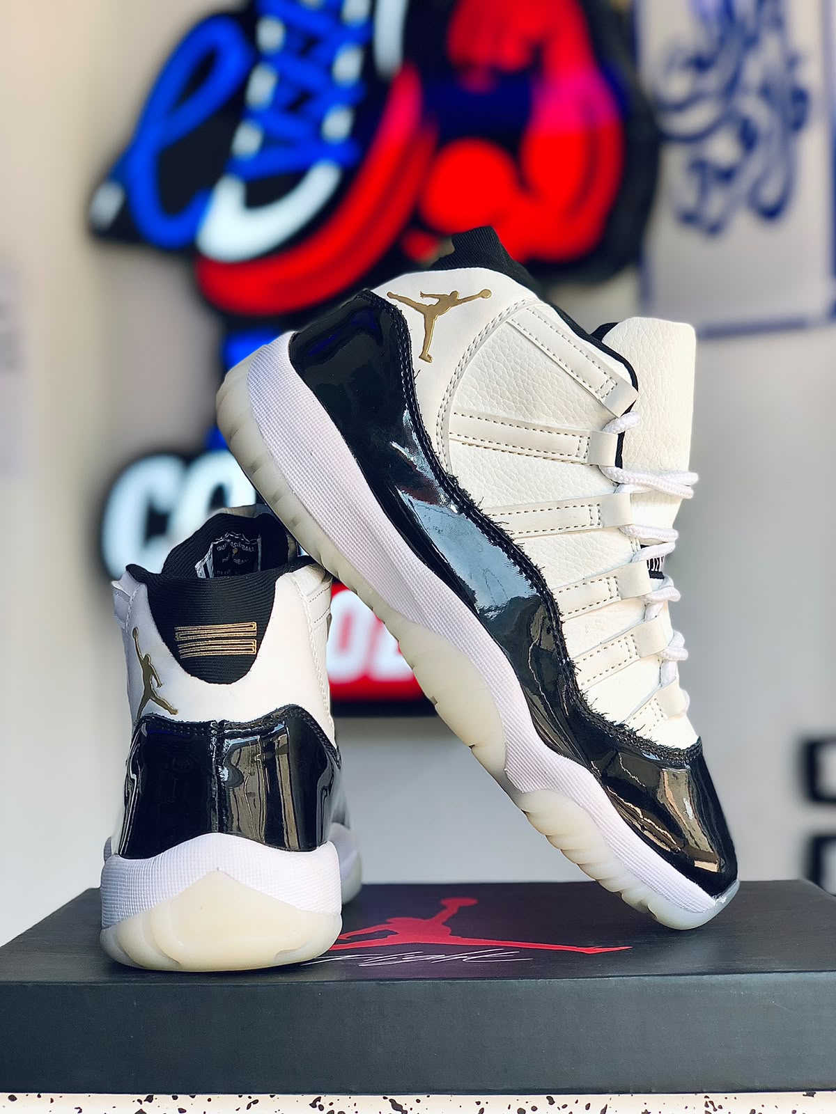 Jordan 11 White Black Gold